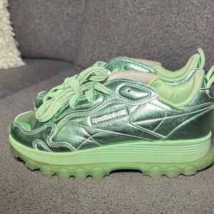 Reebok Kids Shiny Green Sneakers